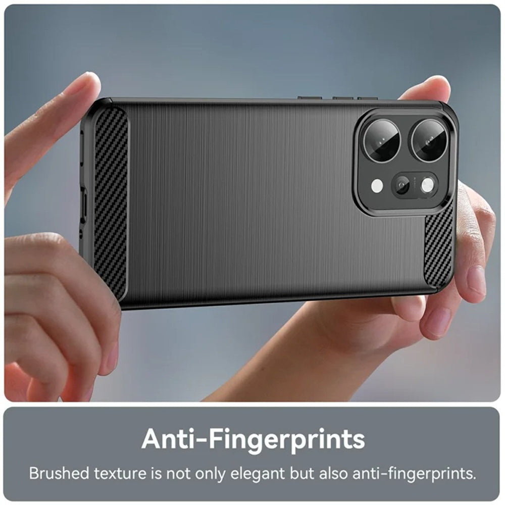Custodia per Oppo Reno14 Pro, Techsuit, Carbonio, Nera