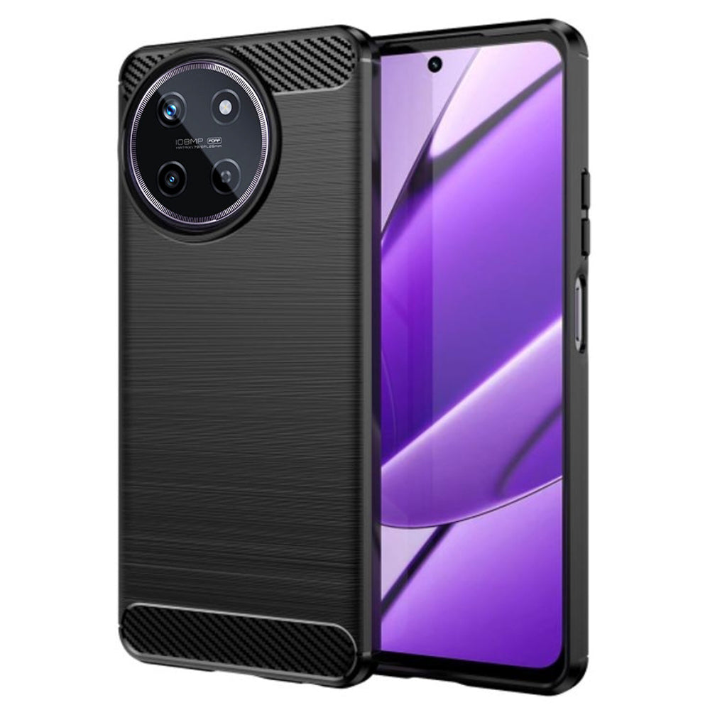 Custodia per Realme 11 4G, Techsuit, Carbonio, Nera