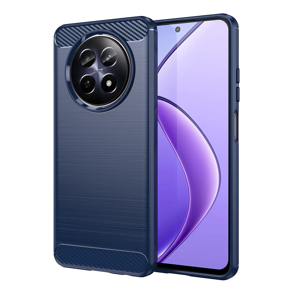 Custodia per Realme 12, Techsuit, Carbonio, Blu