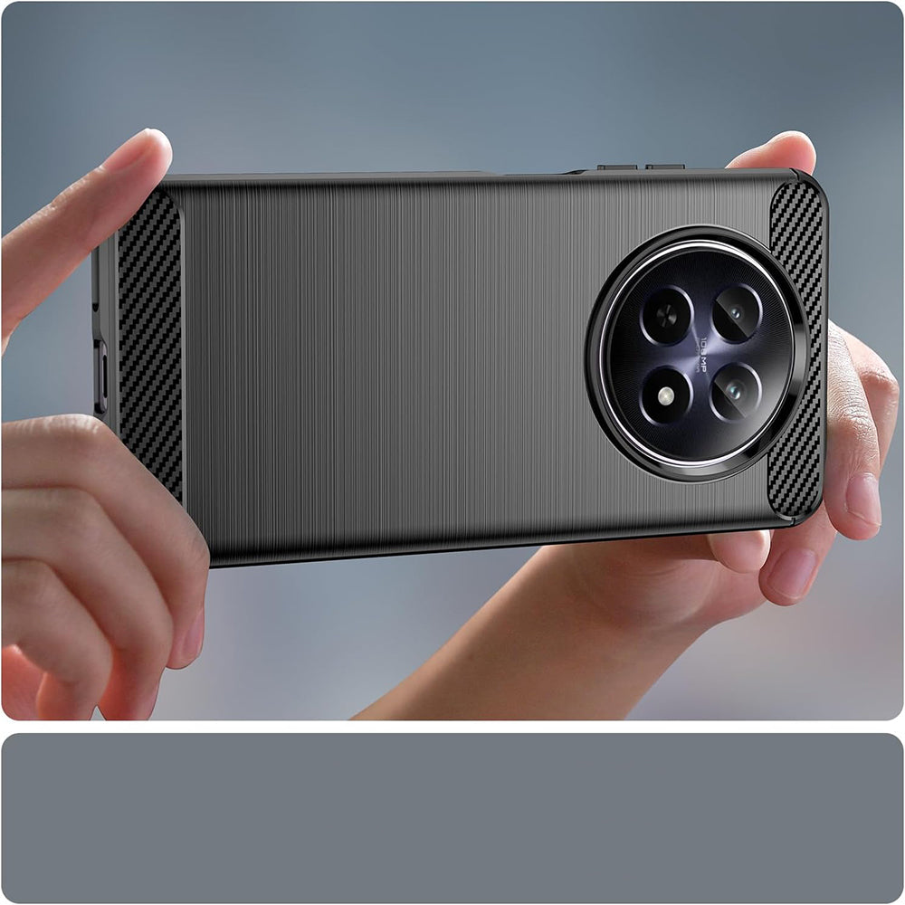 Custodia per Realme 12, Techsuit, Carbonio, Blu