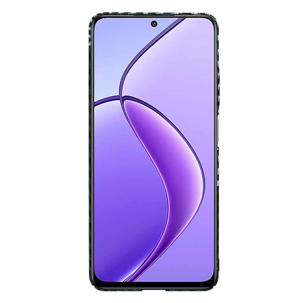 Custodia per Realme 12x / 12, Techsuit, Carbonite FiberShell, Nero Grigio