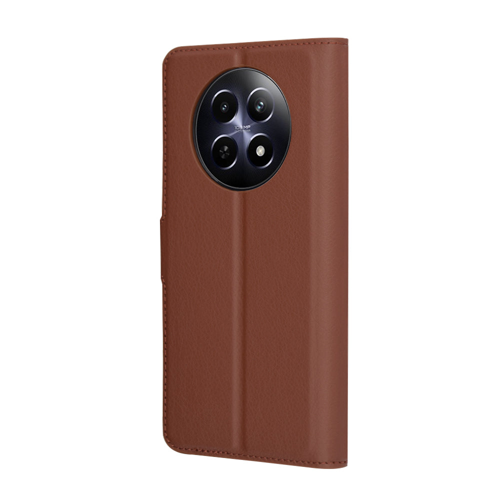 Custodia per Realme 12x / 12, Techsuit, Leather Folio, Marrone