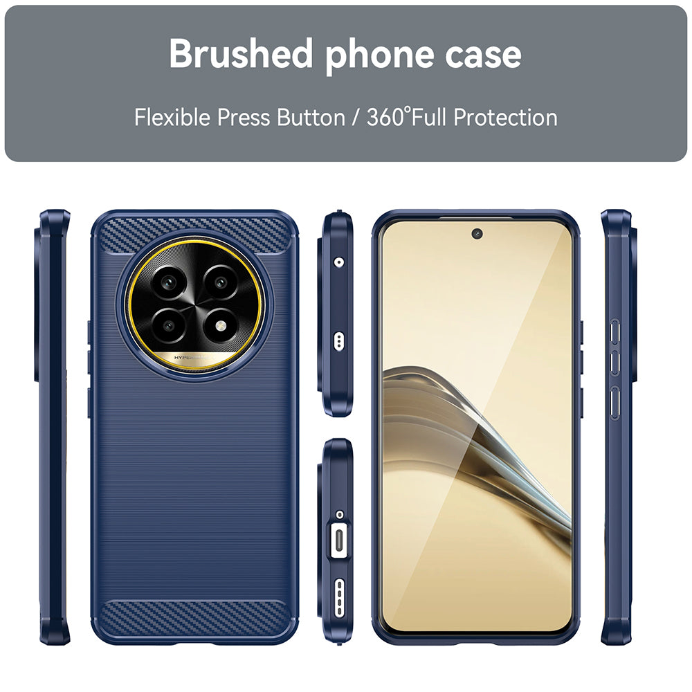 Custodia per Realme 13 Pro / 13 Pro+, Techsuit, Carbonio, Blu