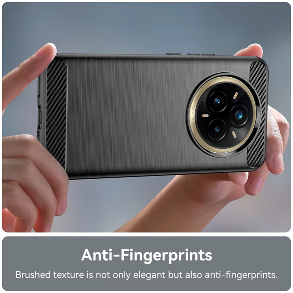 Custodia per Realme 14 Pro+, Techsuit, Carbonio, Nera