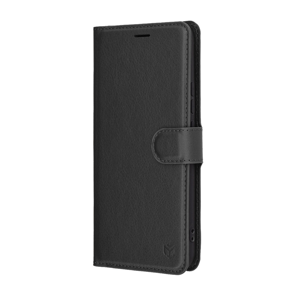 Custodia per Realme 14 Pro+, Techsuit, Leather Folio, Nera