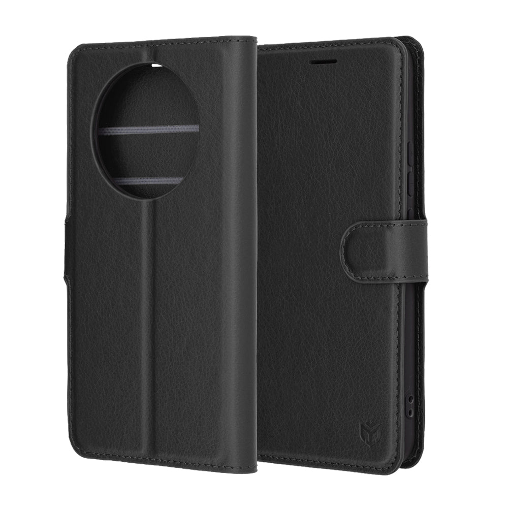 Custodia per Realme 14 Pro+, Techsuit, Leather Folio, Nera