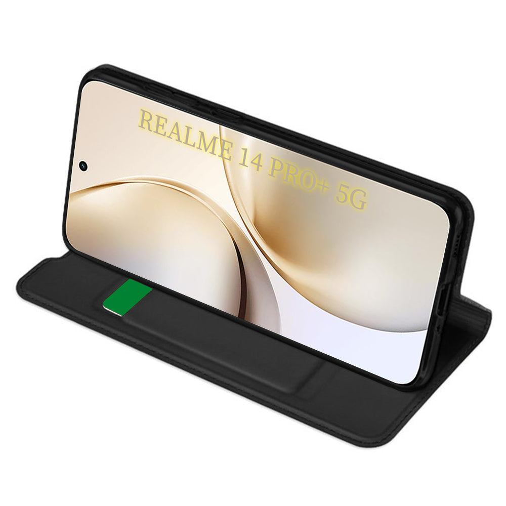 Custodia per Realme 14 Pro+, Techsuit, Magskin Book, Nera