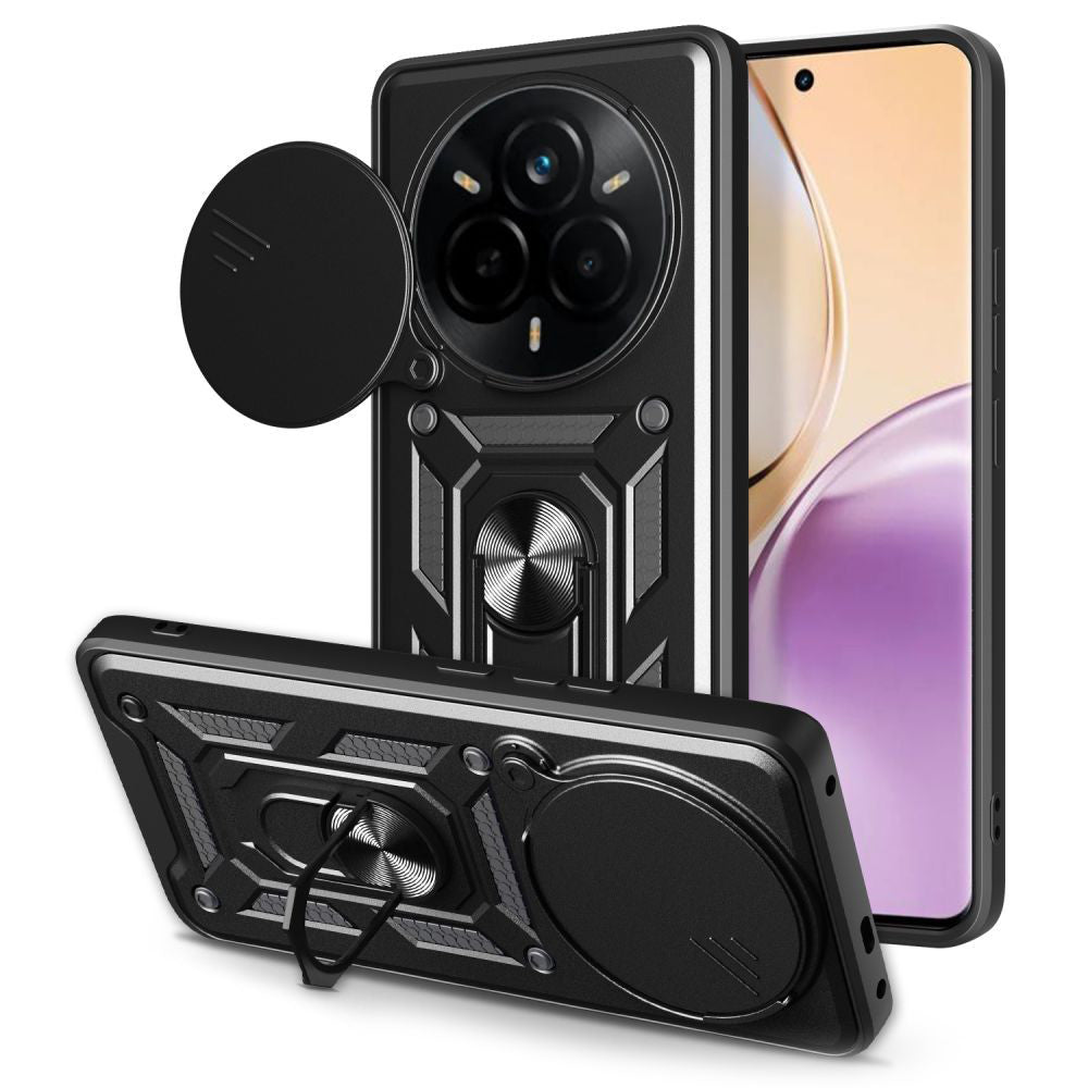 Custodia per Realme 14 Pro, Techsuit, CamShield, Nera