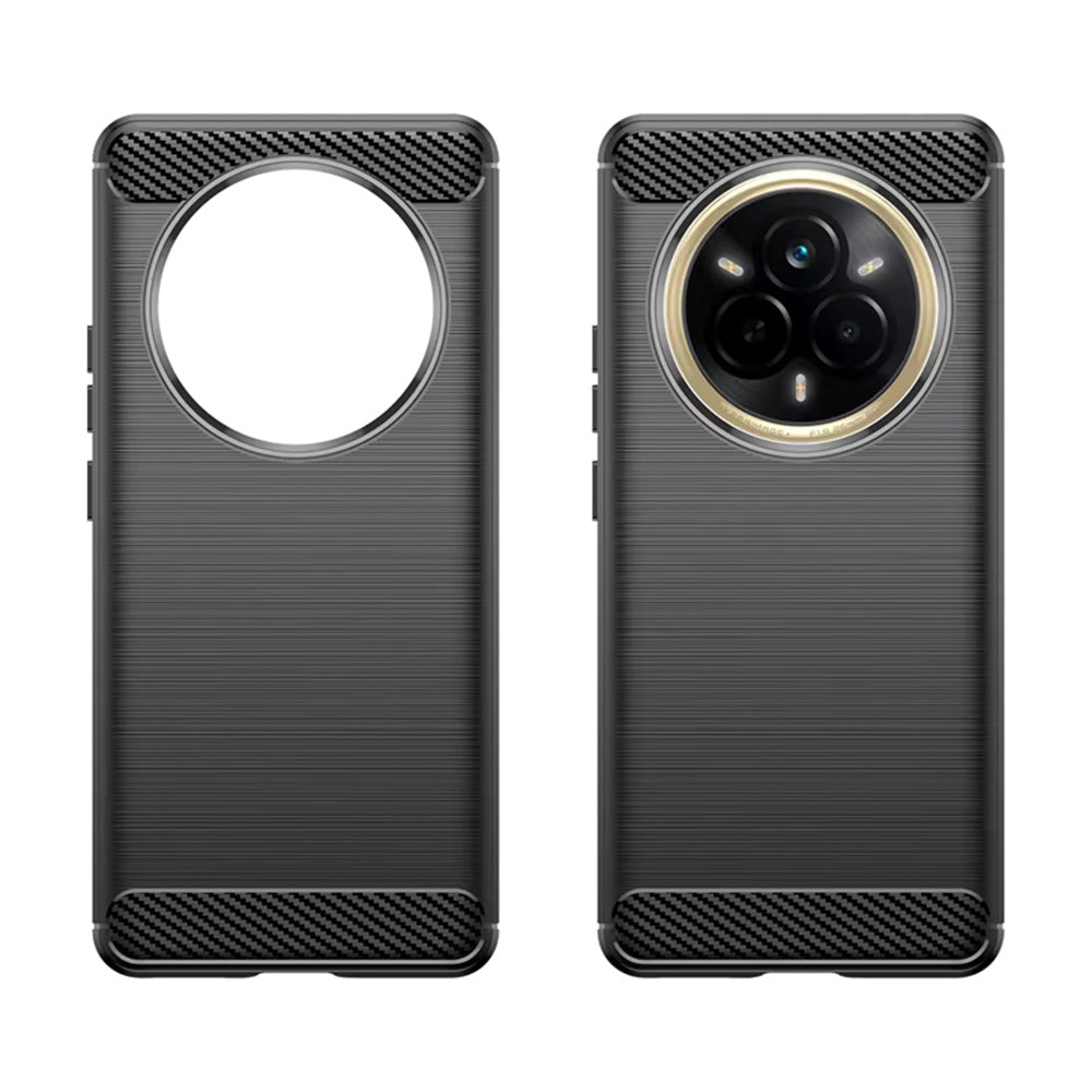Custodia per Realme 14 Pro, Techsuit, Carbonio, Nera