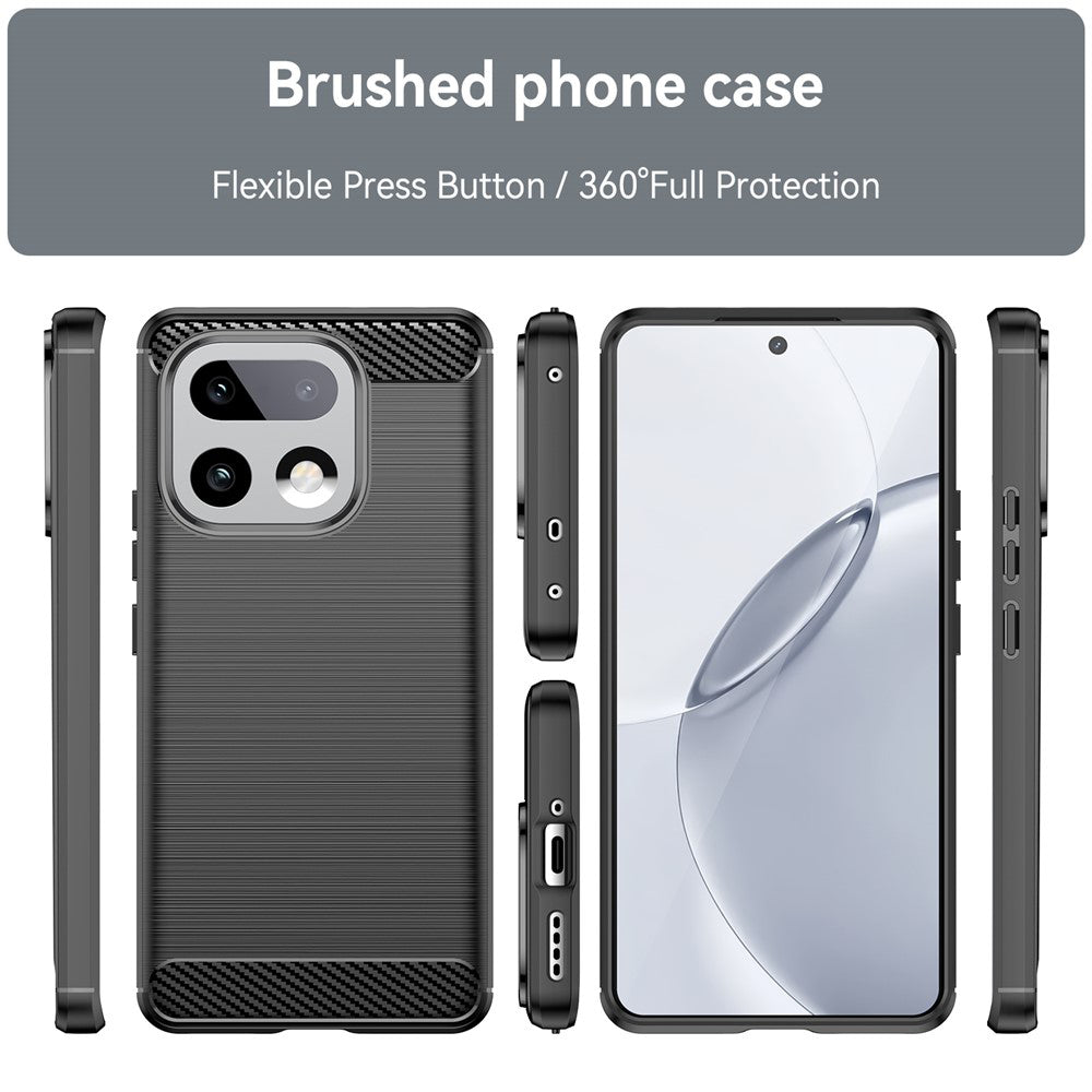 Custodia per Realme 16 Pro+, Techsuit, Carbonio, Nera