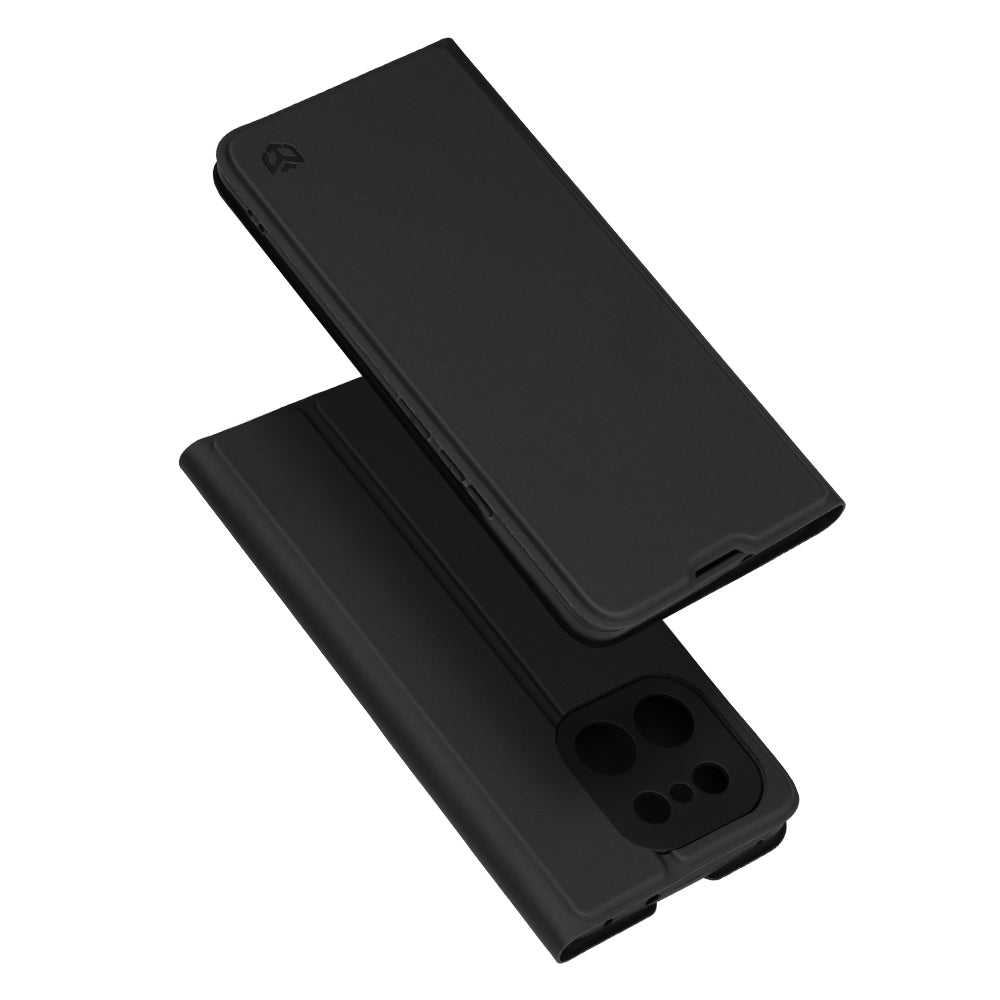 Custodia per Realme 16 Pro+, Techsuit, Magskin Book, Nera
