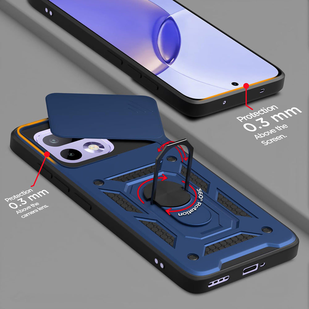 Custodia per Realme 16 Pro, Techsuit, CamShield, Blu