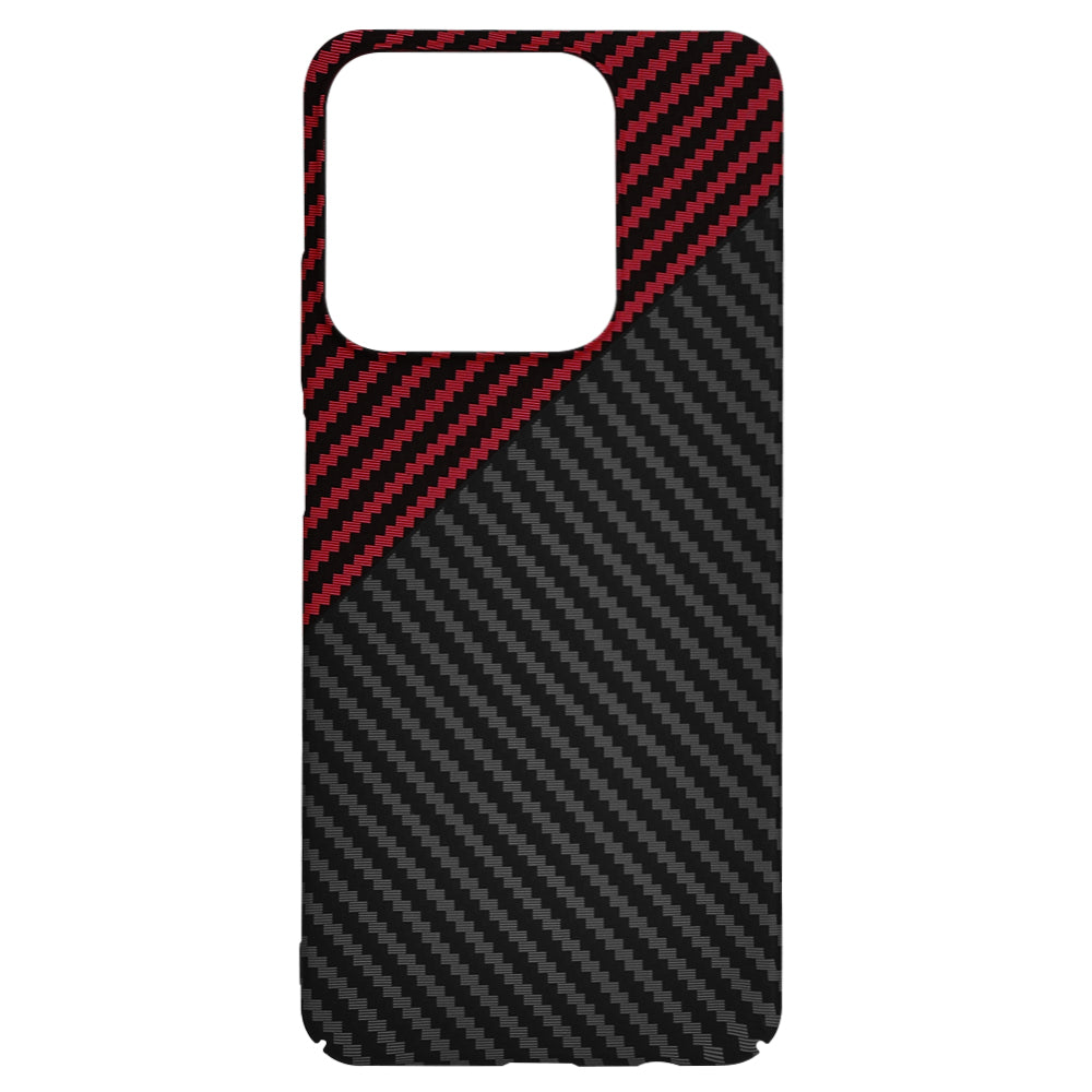 Custodia per Realme C63 / C61, Techsuit, Carbonite FiberShell, Nero Rosso