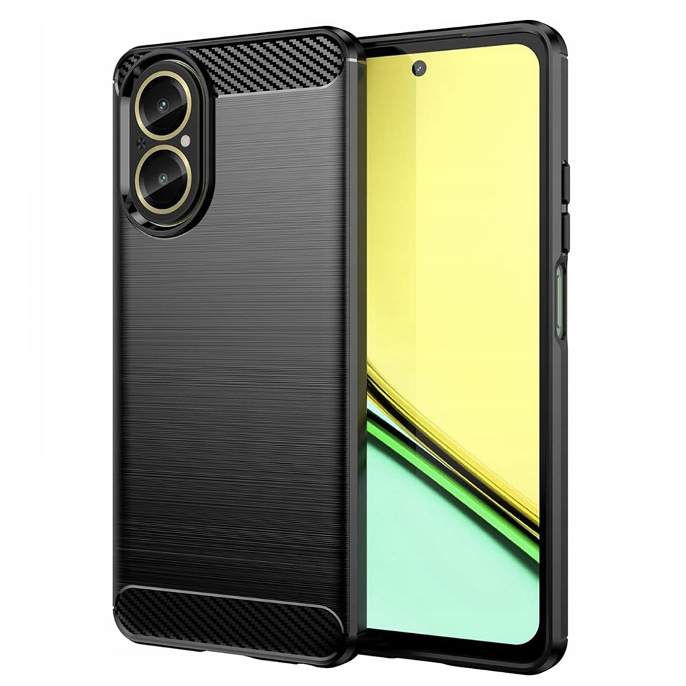 Custodia per Realme C67 4G, Techsuit, Carbonio, Nera