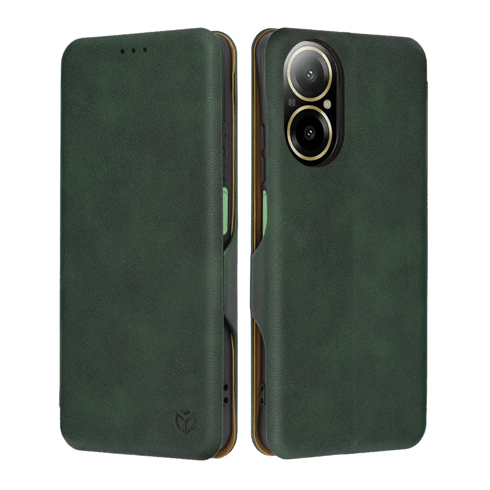 Custodia per Realme C67 4G, Techsuit, Safe Wallet Plus, Verde