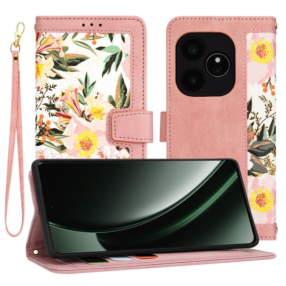 Custodia per Realme GT 6T / GT 6, Techsuit, FlipCraft, Rosa