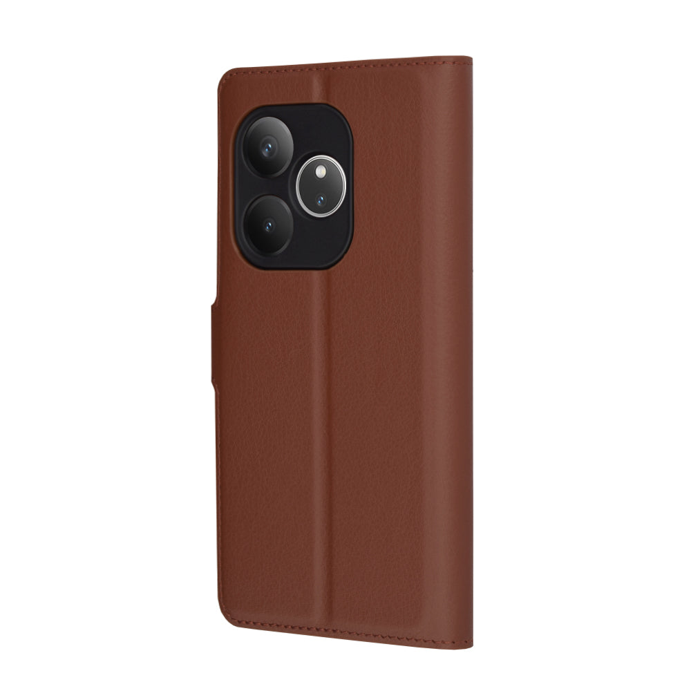 Custodia per Realme GT 6T / GT 6, Techsuit, Leather Folio, Marrone