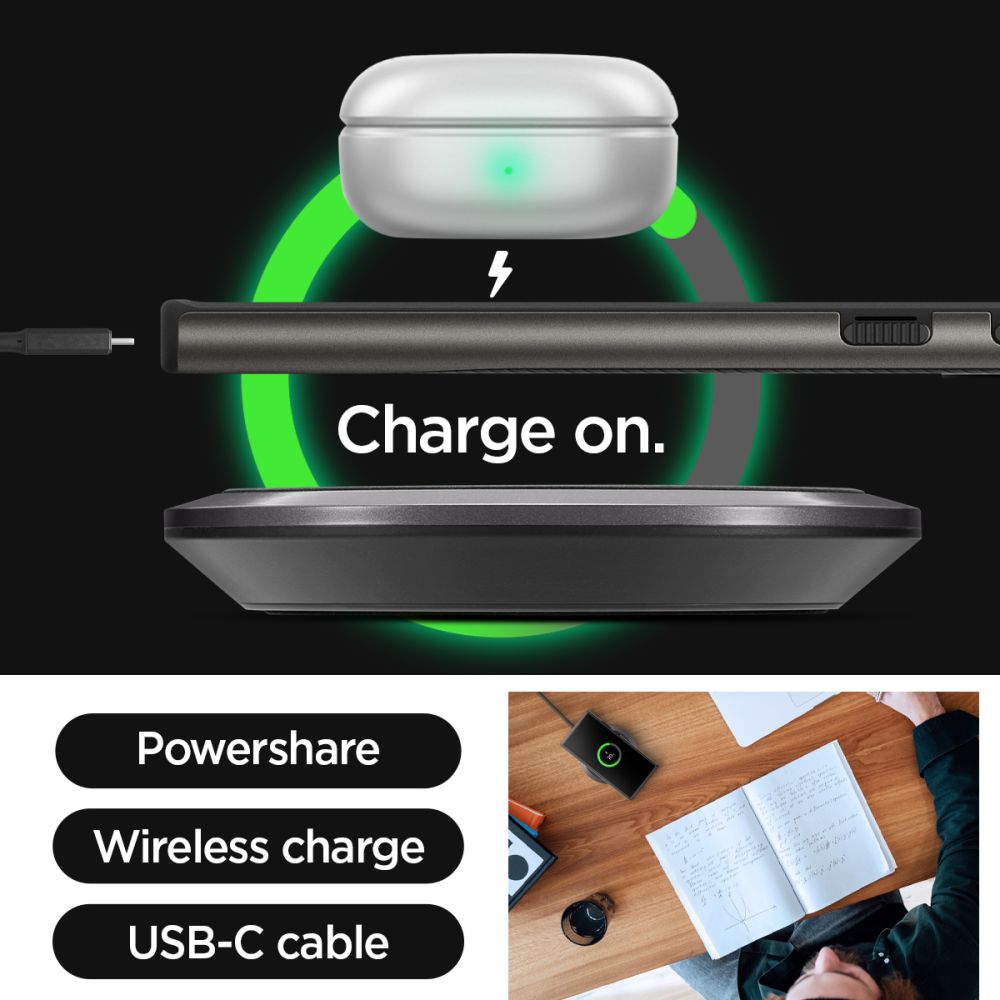 Custodia per Samsung Galaxy S24 Ultra S928, Spigen, Neo Hybrid, Grigio ACS07305