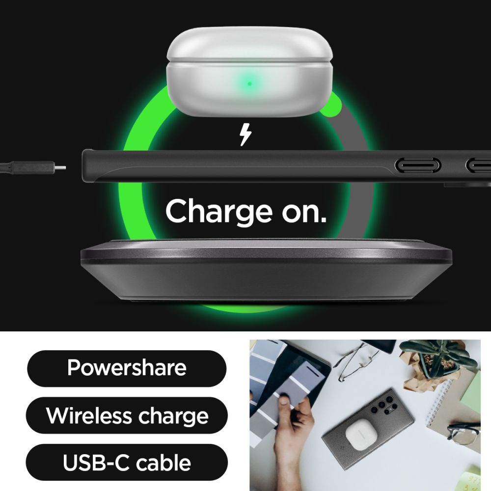 Custodia per Samsung Galaxy S24 Ultra S928, Spigen, Thin Fit, Nero ACS07281