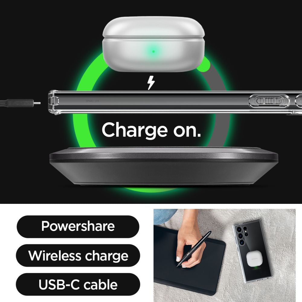 Custodia per Samsung Galaxy S24 Ultra S928, Spigen, Ultra Hybrid, Trasparente ACS07292