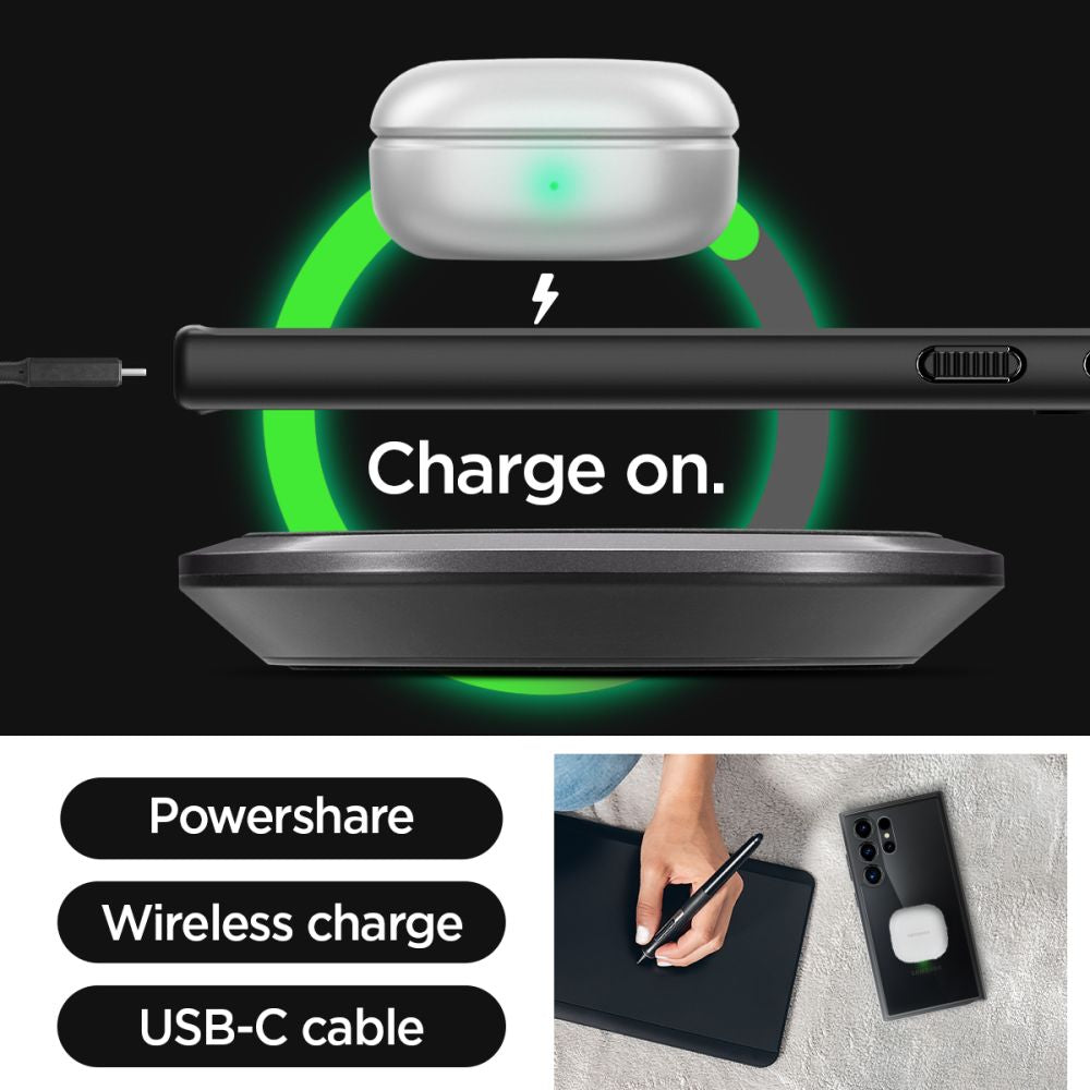 Custodia per Samsung Galaxy S24 Ultra S928, Spigen, Ultra Hybrid, Nero