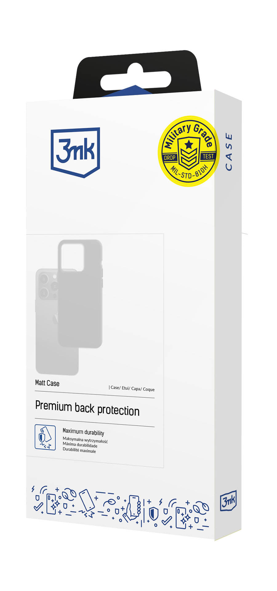 Custodia per Samsung Galaxy A16 5G A166 / A16 4G A165, 3MK, Nera Opaca