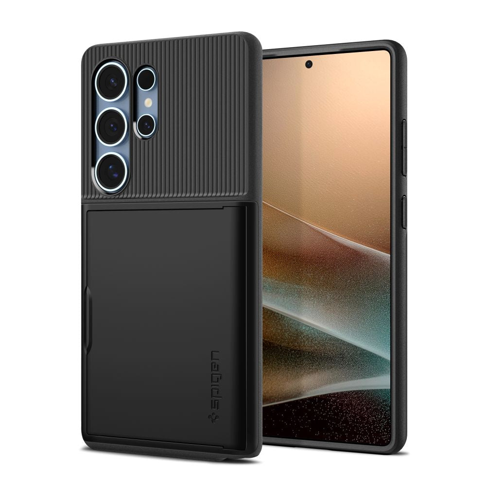 Custodia per Samsung Galaxy S25 Ultra S938, Spigen, Slim Armor CS, Nera ACS08967