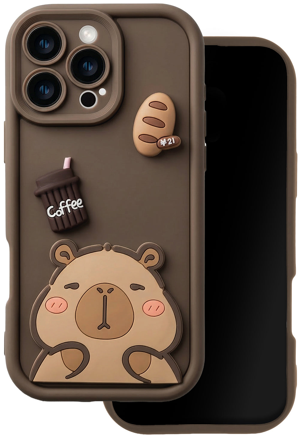 Custodia per Samsung Galaxy S25 Ultra S938, OEM, Ultra Trendy 3D Capybara, Marrone