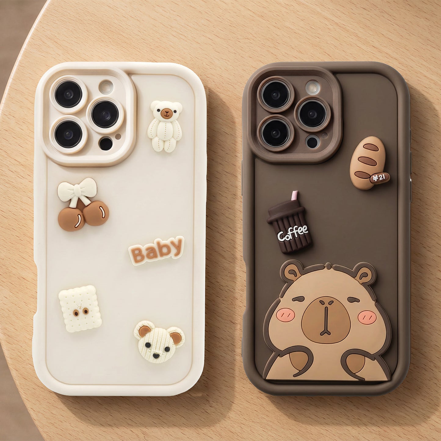 Custodia per Samsung Galaxy S25 Ultra S938, OEM, Ultra Trendy 3D Capybara, Marrone