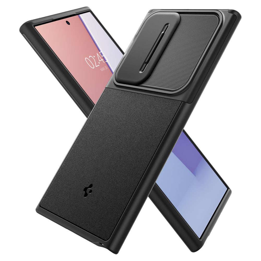 Custodia per Samsung Galaxy S24 Ultra S928, Spigen, OPTIK ARMOR, Nera ACS07313