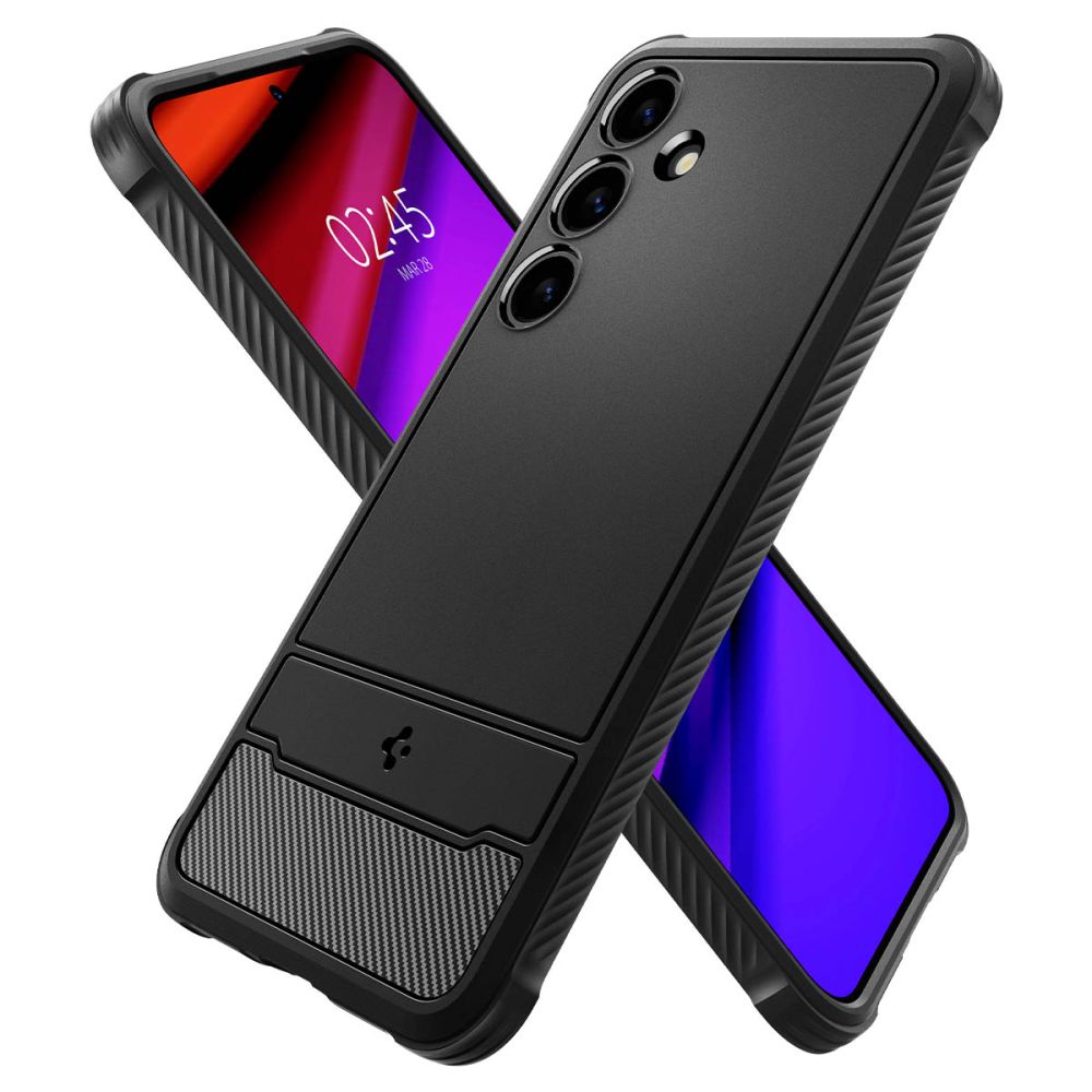 Custodia per Samsung Galaxy S24+ S926, Spigen, Rugged Armour, nera ACS07326