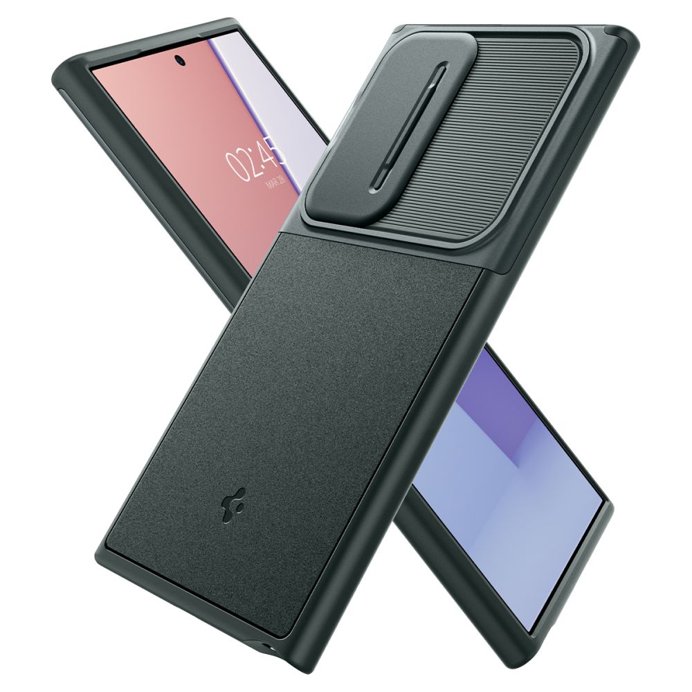 Custodia per Samsung Galaxy S24 Ultra S928, Spigen, OPTIK ARMOR, verde ACS07314