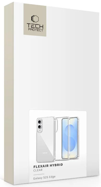 Custodia per Samsung Galaxy S25 Edge S937, Tech-Protect, Flexair Hybrid, Trasparente