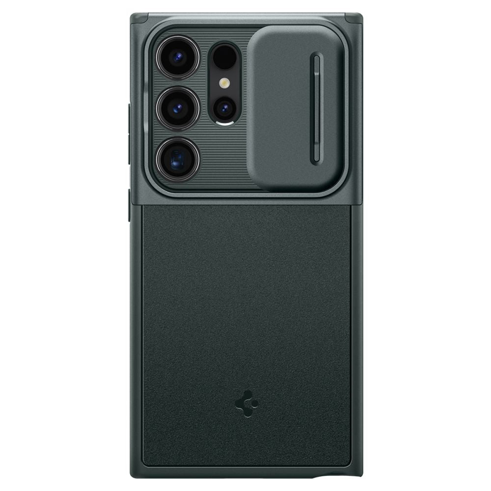 Custodia per Samsung Galaxy S24 Ultra S928, Spigen, OPTIK ARMOR, verde ACS07314