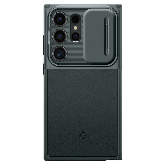 Custodia per Samsung Galaxy S24 Ultra S928, Spigen, OPTIK ARMOR, verde ACS07314