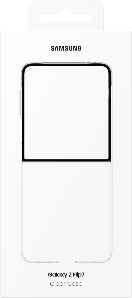 Custodia per Samsung Galaxy Z Flip7 F766, Clear Case, Trasparente EF-AF766CTEGWW