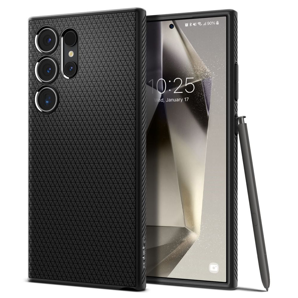 Custodia per Samsung Galaxy S24 Ultra S928, Spigen, Liquid Air, Nera ACS07287