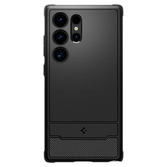 Custodia per Samsung Galaxy S24 Ultra S928, Spigen, Rugged Armour, Nero ACS07286