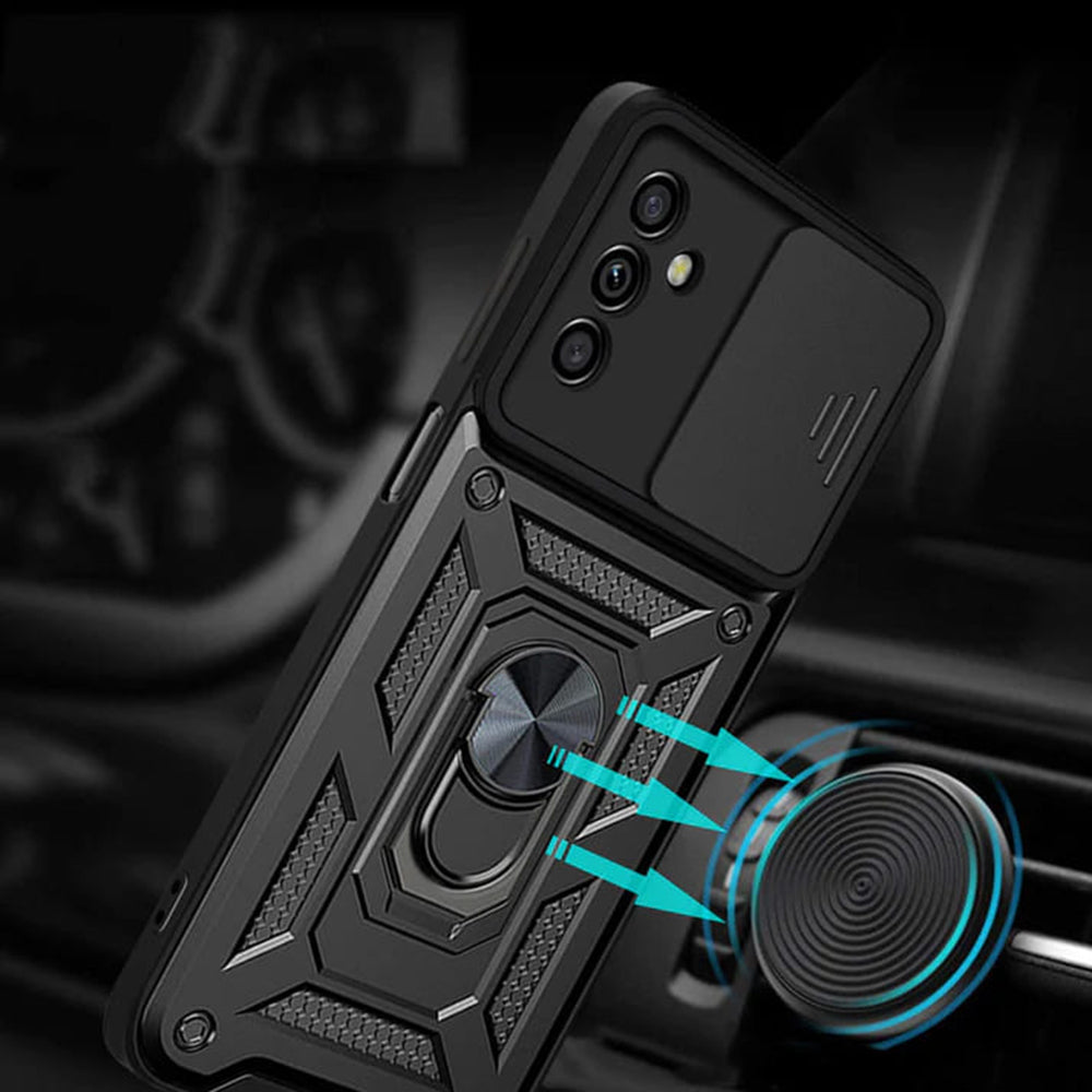 Custodia per Samsung Galaxy A05s A057, Techsuit, CamShield, Nera