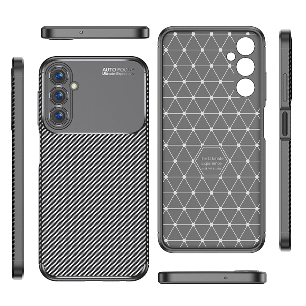 Custodia per Samsung Galaxy A05s A057, Techsuit, CarbonFiber, Nera