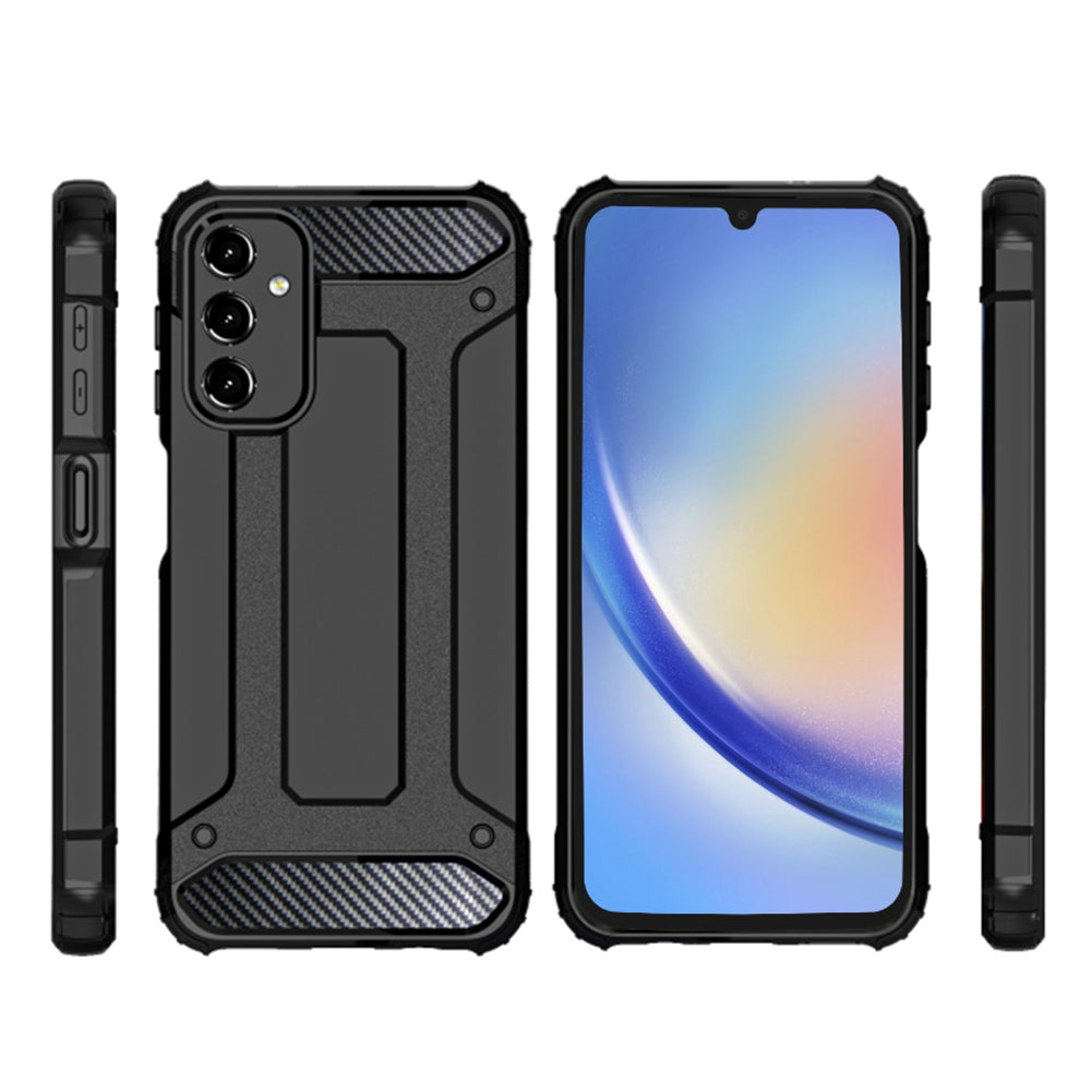 Custodia per Samsung Galaxy A05s A057, Techsuit, Hybrid Armor, Nera