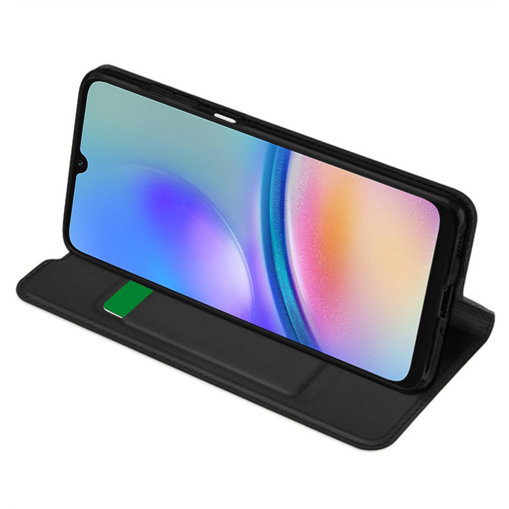 Custodia per Samsung Galaxy A05s A057, Techsuit, Magskin Book, Nera