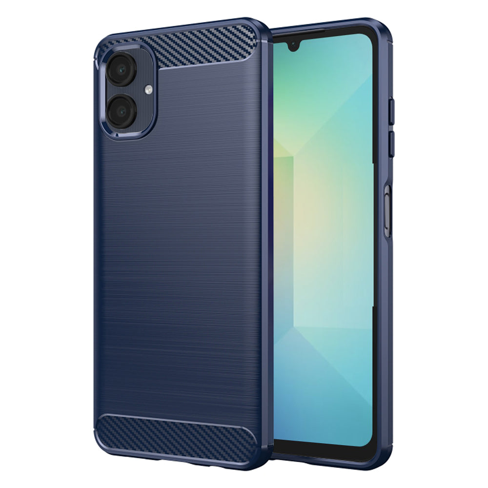 Custodia per Samsung Galaxy A06 A065, Techsuit, Carbonio, Blu