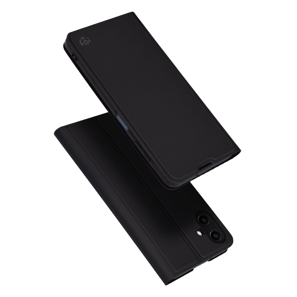 Custodia per Samsung Galaxy A06 A065, Techsuit, Magskin Book, Nera