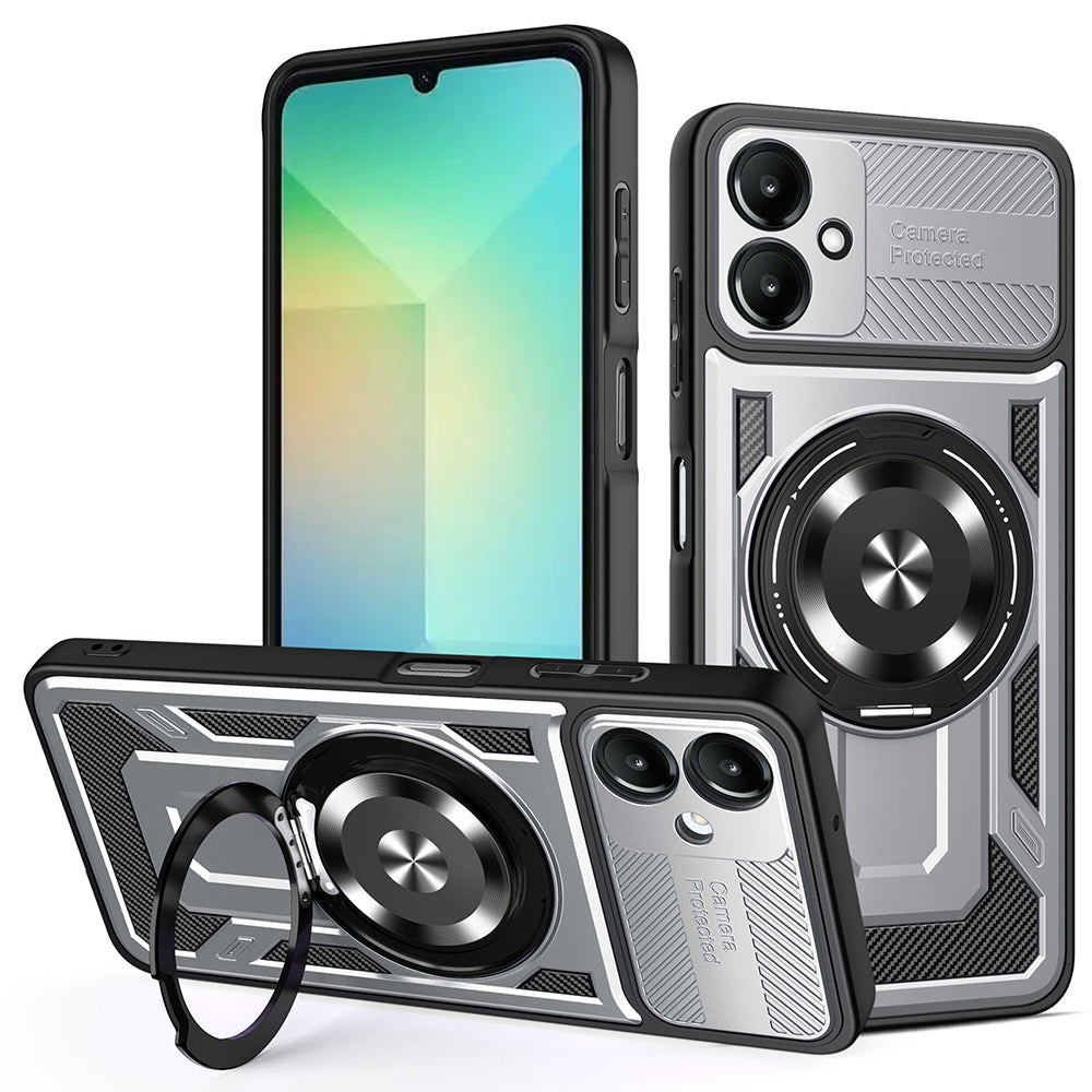 Custodia per Samsung Galaxy A06 A065, Techsuit, RuggedCam, Grigio
