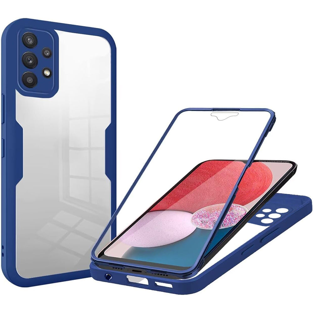 Custodia per Samsung Galaxy A13 A135, Techsuit, ColorVerse 360, Blu
