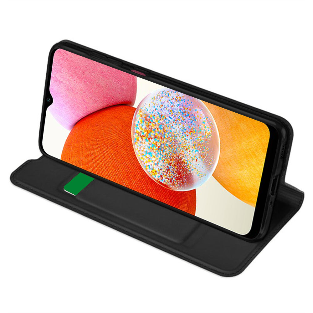 Custodia per Samsung Galaxy A14 A145 / A14 5G A146, Techsuit, Magskin Book, Nera