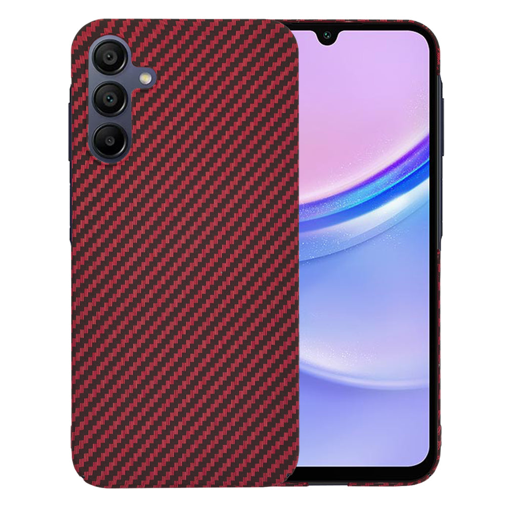Custodia per Samsung Galaxy A15 5G A156 / A15 A155, Techsuit, Carbonite FiberShell, Rossa