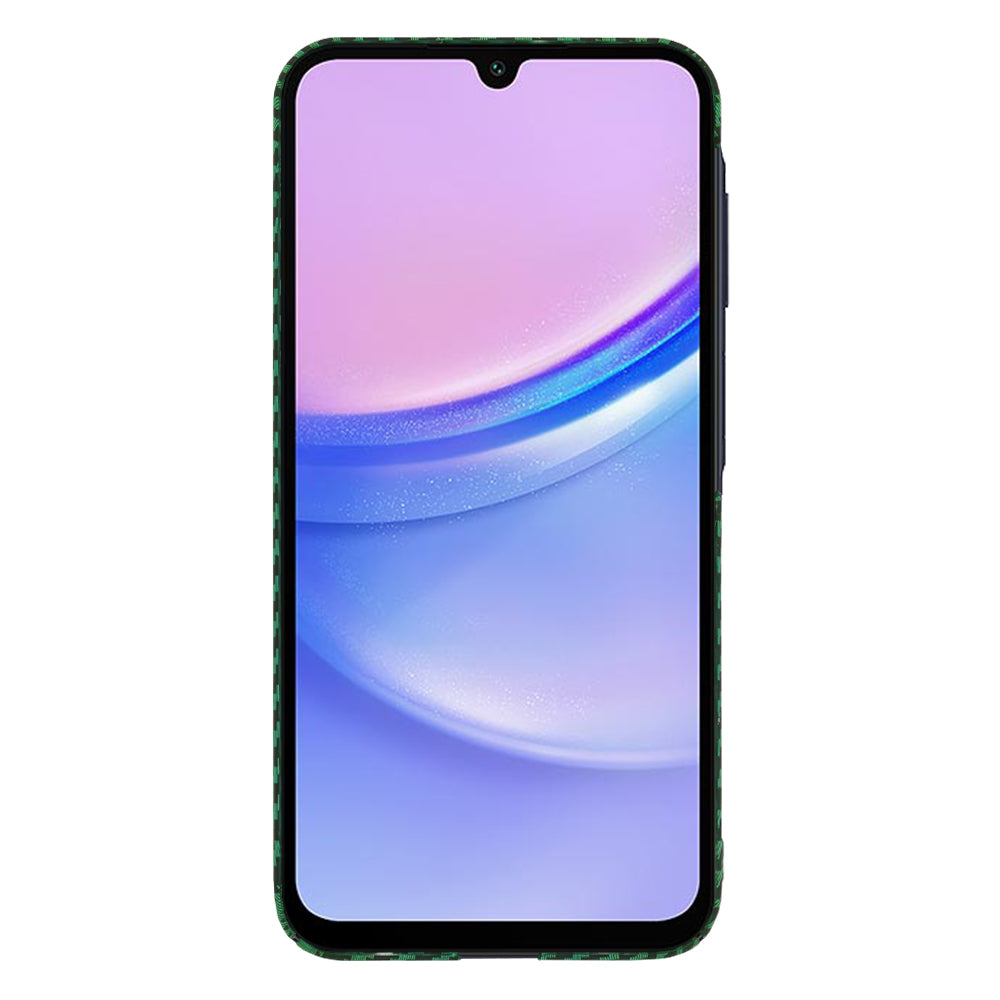 Custodia per Samsung Galaxy A15 5G A156 / A15 A155, Techsuit, Carbonite FiberShell, Verde