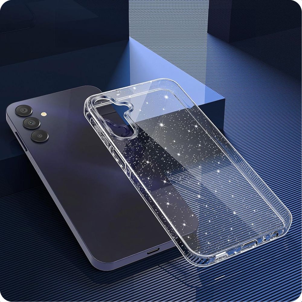 Custodia per Samsung Galaxy A15 5G A156 / A15 A155, Techsuit, SparkleSkin, Trasparente
